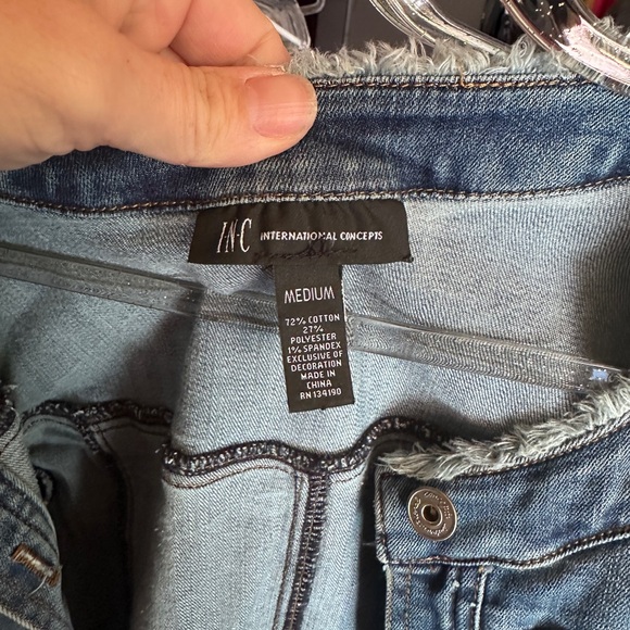 INC denim jean jacket womans size medium - Picture 3 of 5